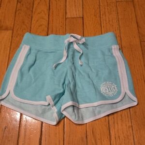 Justice Kids Light Blue Shorts with White Trim